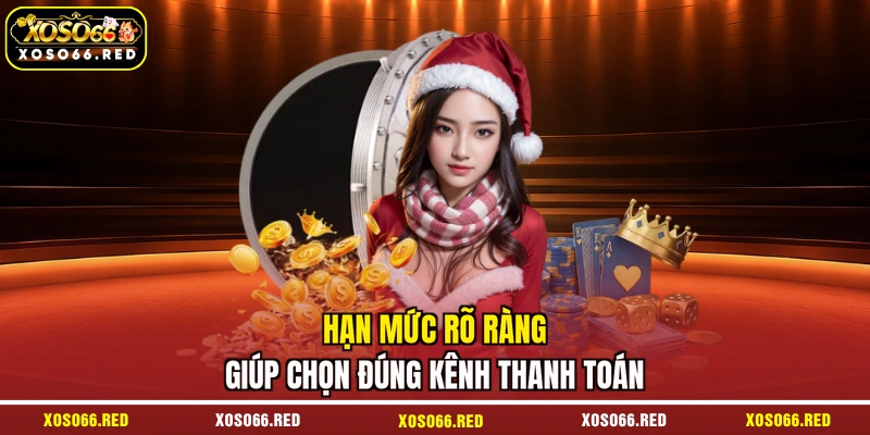Hạn mức rõ ràng giúp chọn đúng kênh thanh toán